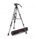 Manfrotto Nitrotech 608 video head, CF twin leg tripod ms