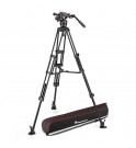 Manfrotto Nitrotech 608 video head, alu twin leg tripod ms