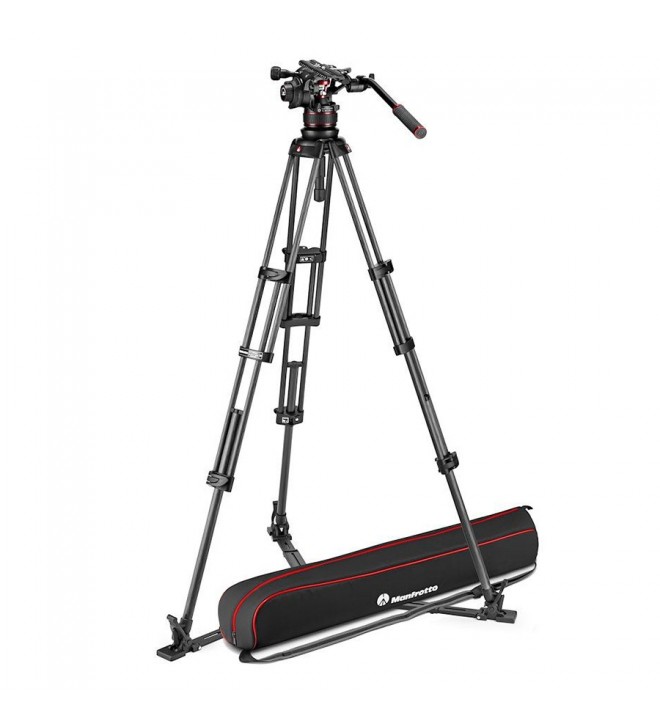 Manfrotto Nitrotech 612 video head, CF twin leg tripod gs