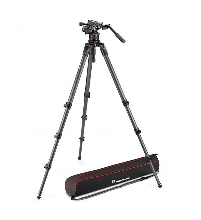 Manfrotto Nitrotech 612 video head, CF Tall Single Legs Tripod