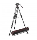 Manfrotto 504X Fluid Video Head with 645 Fast Twin Alu Tripod