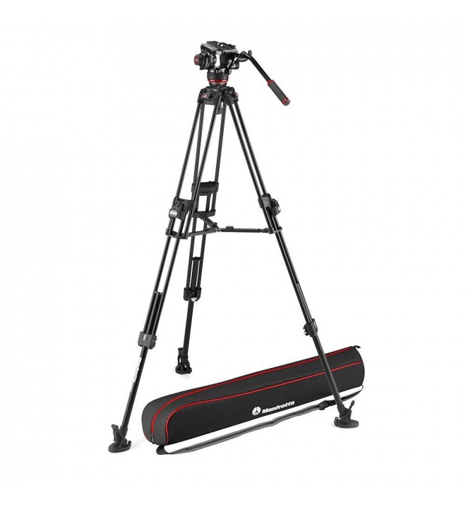 Manfrotto 504X Fluid Video Head with 645 Fast Twin Alu Tripod