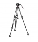 Manfrotto 504X Fluid Video Head with 645 Fast Twin Alu Tripod
