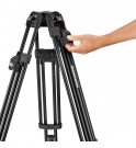 Manfrotto 504X Fluid Video Head with 645 Fast Twin Alu Tripod