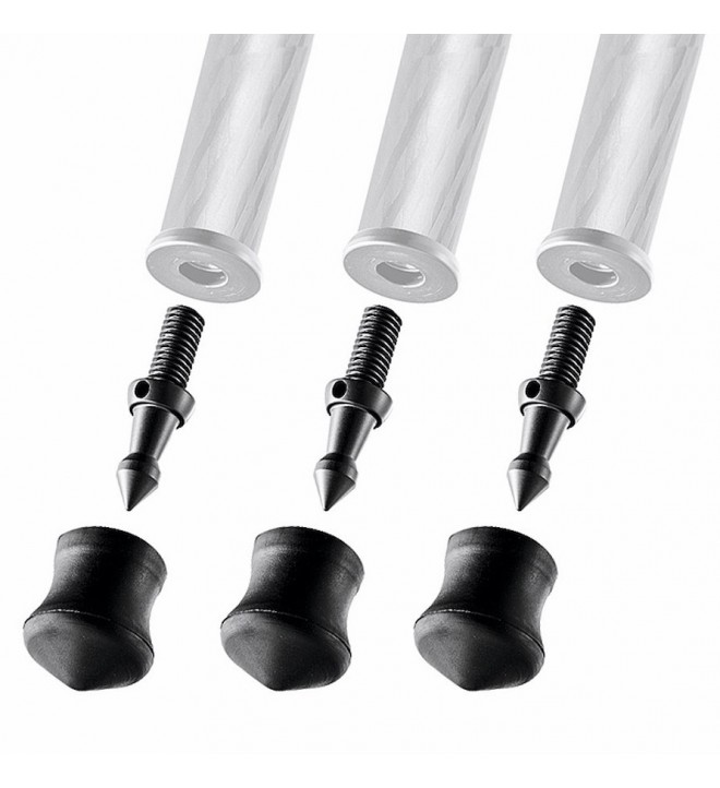 Gitzo short spike and rubber foot, 30mm, set of 3