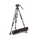 Manfrotto 504X Fluid Video Head with Alu Twin leg tripod GS
