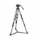 Manfrotto 504X Fluid Video Head with Alu Twin leg tripod GS