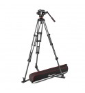 Manfrotto 504X Fluid Video Head with CF Twin leg tripod GS