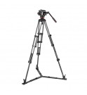 Manfrotto 504X Fluid Video Head with CF Twin leg tripod GS