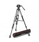 Manfrotto 504X Fluid Video Head with Alu Twin leg tripod MS