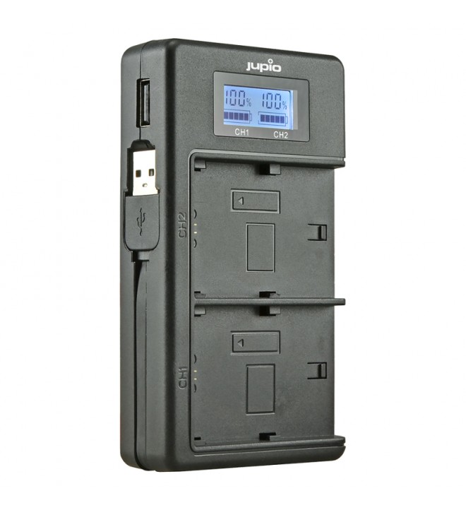 Jupio USB Duo polnilec za Sony NP-F550 / F750 / F970