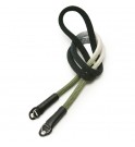 Artisan & Artist Graduated-Color Silk Cord Camera Strap (Black/Khaki)
