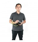 Artisan & Artist ACAM-706 Pin-Dot Cord Strap (Yellowgreen/Black)