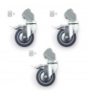 Manfrotto Wheel Set of 3 75mm with brakes and adapter for legs