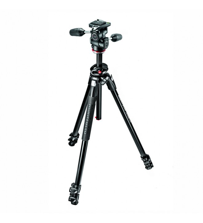 Manfrotto 290 DUAL Alu Kit 3 sekcije 90° column + 3W glava