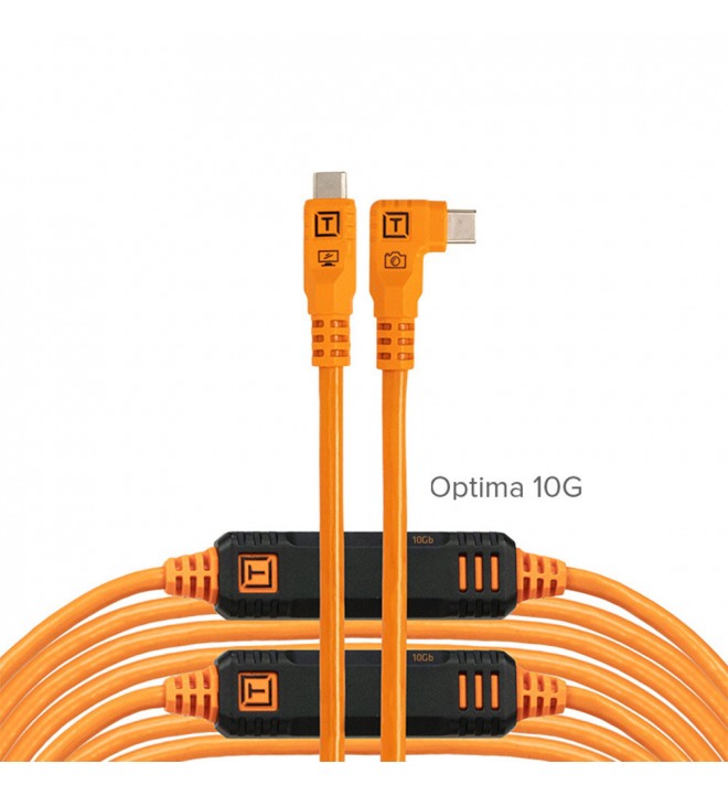 TetherPro Optima 10G USB-C 9.4m - Straight to Right Cable 