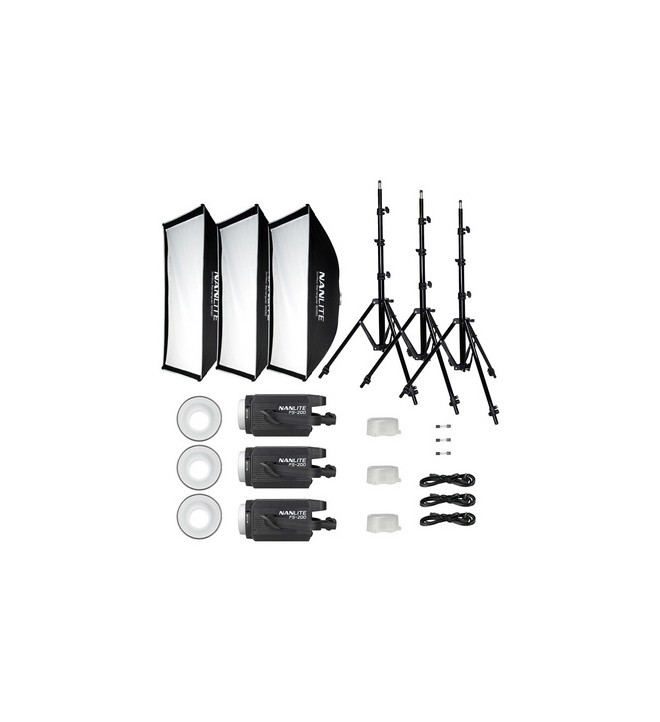 Nanlite FS-200 Spot LED luč TRIPPLE KIT