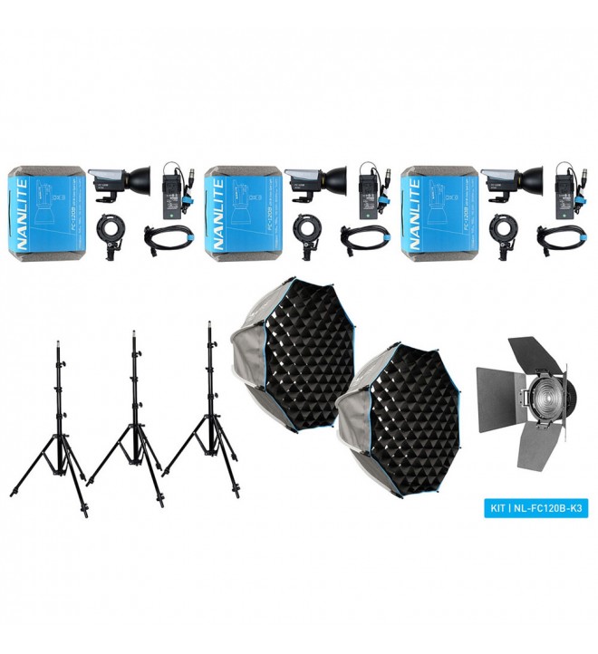 Nanlite FC-120B Bi-color LED luč Triple Kit