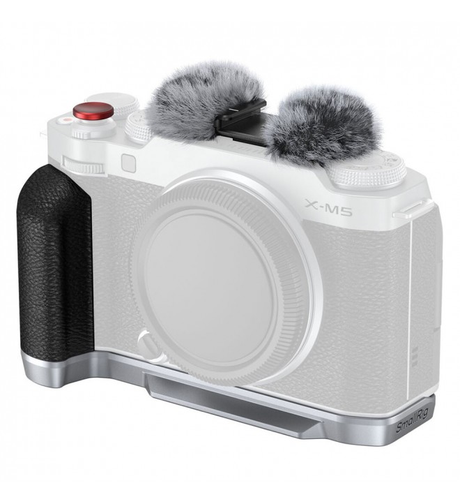 SmallRig L-Shape Mounting Plate with Silicone Handle for FUJIFILM X-M5 (Silver)