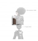 SmallRig L-Shape Mount Plate with Wooden Handle for FUJIFILM GFX100RF (Silver)