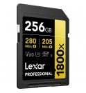 Lexar® Professional SDXC™ 256GB 1800x UHS-II (R:280/W:205MB/s) C10 V60 U3