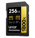 Lexar® Professional SDXC™ 256GB 1800x UHS-II (R:280/W:205MB/s) C10 V60 U3