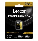 Lexar® Professional SDXC™ 256GB 1800x UHS-II (R:280/W:205MB/s) C10 V60 U3