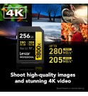 Lexar® Professional SDXC™ 256GB 1800x UHS-II (R:280/W:205MB/s) C10 V60 U3