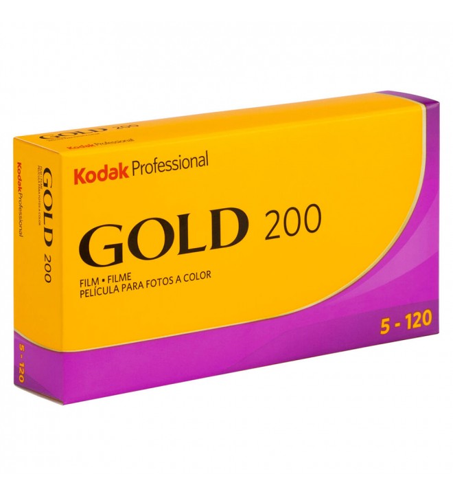 Kodak Professional Gold 200 Color Negative Film (120 Roll Film, 5-Pack)