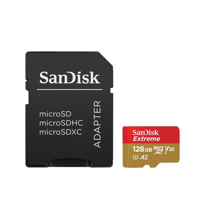 Sandisk micro SDXC Extreme Pro 128GB V30 A2 (R:190/W:90MB/s)