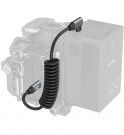 SmallRig 4792 USB-C Straight to USB-C Angled Coiled Data Cable