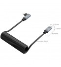 SmallRig 4792 USB-C Straight to USB-C Angled Coiled Data Cable