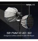 Nanlite Octagonal Softbox 60cm za FM mount