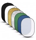 Godox 7-in-1 Gold, Silver, Black, White, Transparent, Blue, Green Reflector Disc - 150X200cm