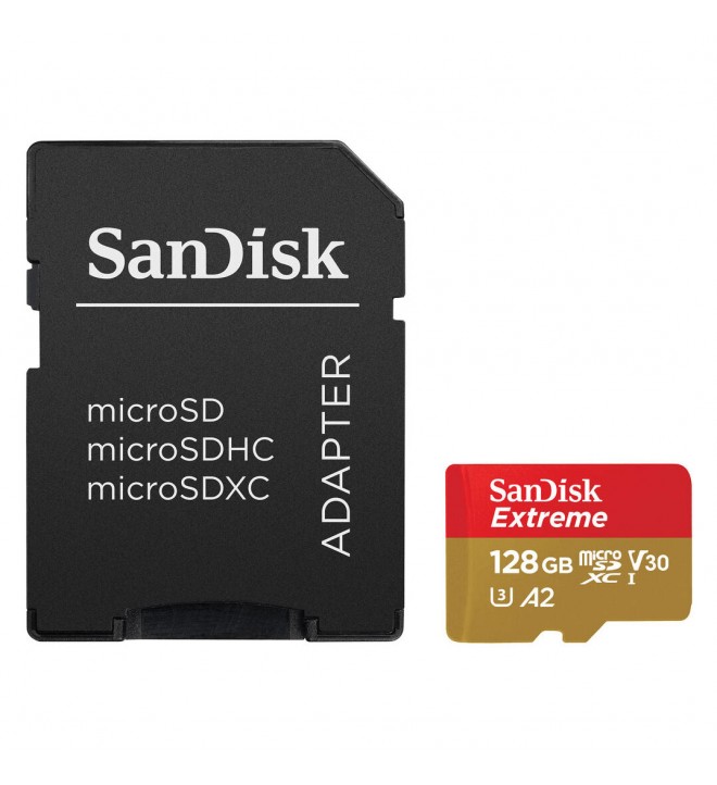 SanDisk Extreme microSD 128GB 190MBs + SD Adapter 